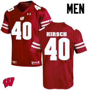 Men's Wisconsin Badgers NCAA #40 Elroy Hirsch Red Authentic Under Armour Stitched College Football Jersey QN31Y83DL